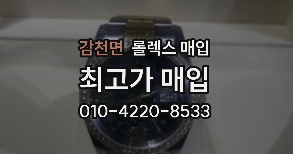 감천면 롤렉스 매입
