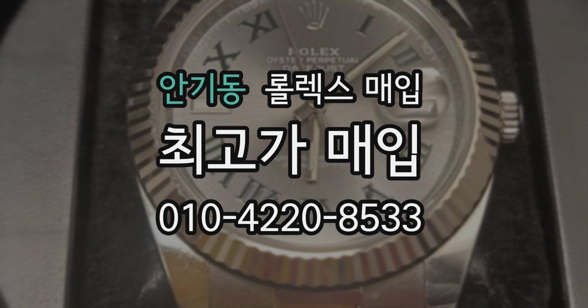 안기동 롤렉스 매입