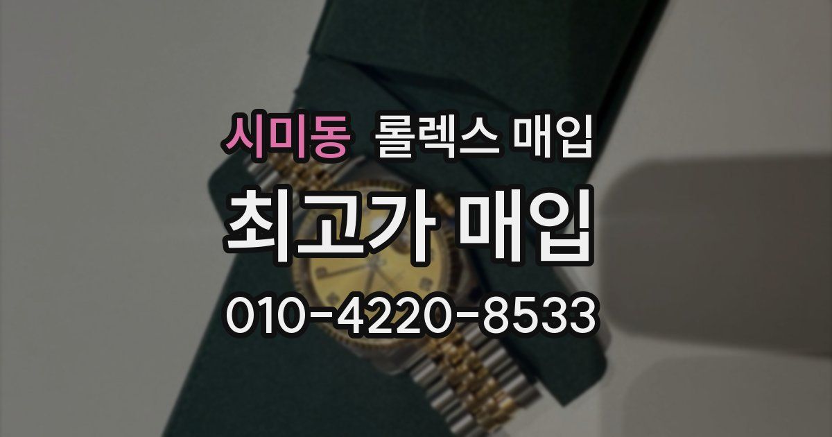 시미동 롤렉스 매입