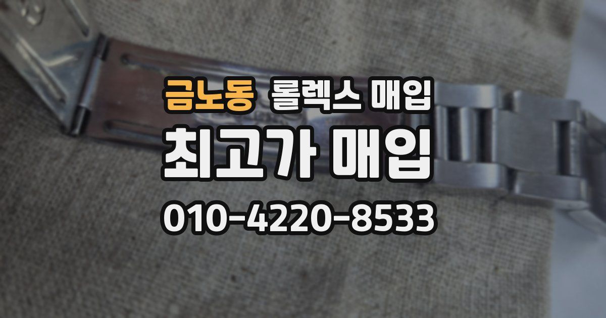 금노동 롤렉스 매입