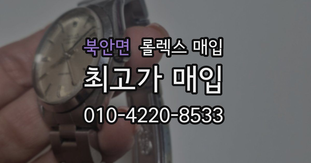 북안면 롤렉스 매입