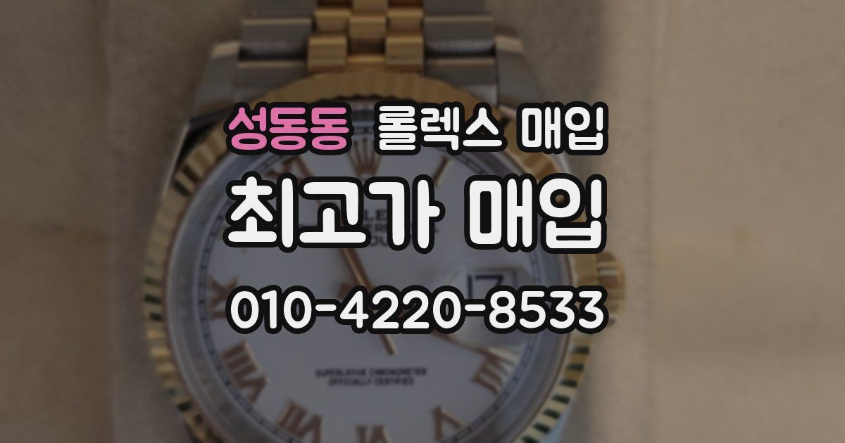 성동동 롤렉스 매입