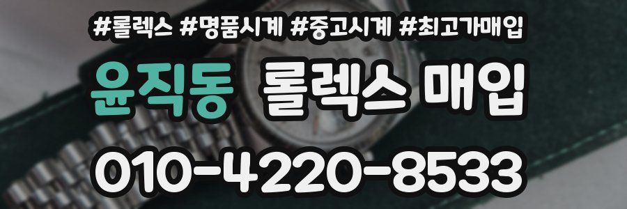 윤직동 롤렉스 매입