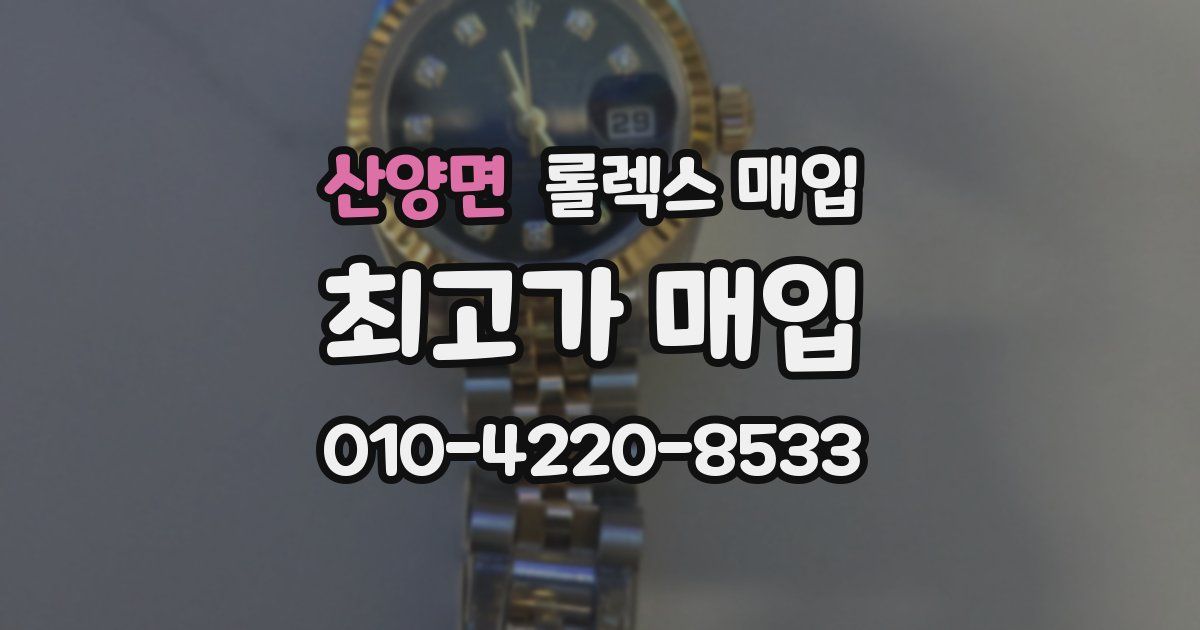 산양면 롤렉스 매입