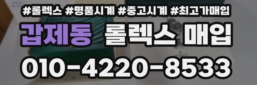 갑제동 롤렉스 매입