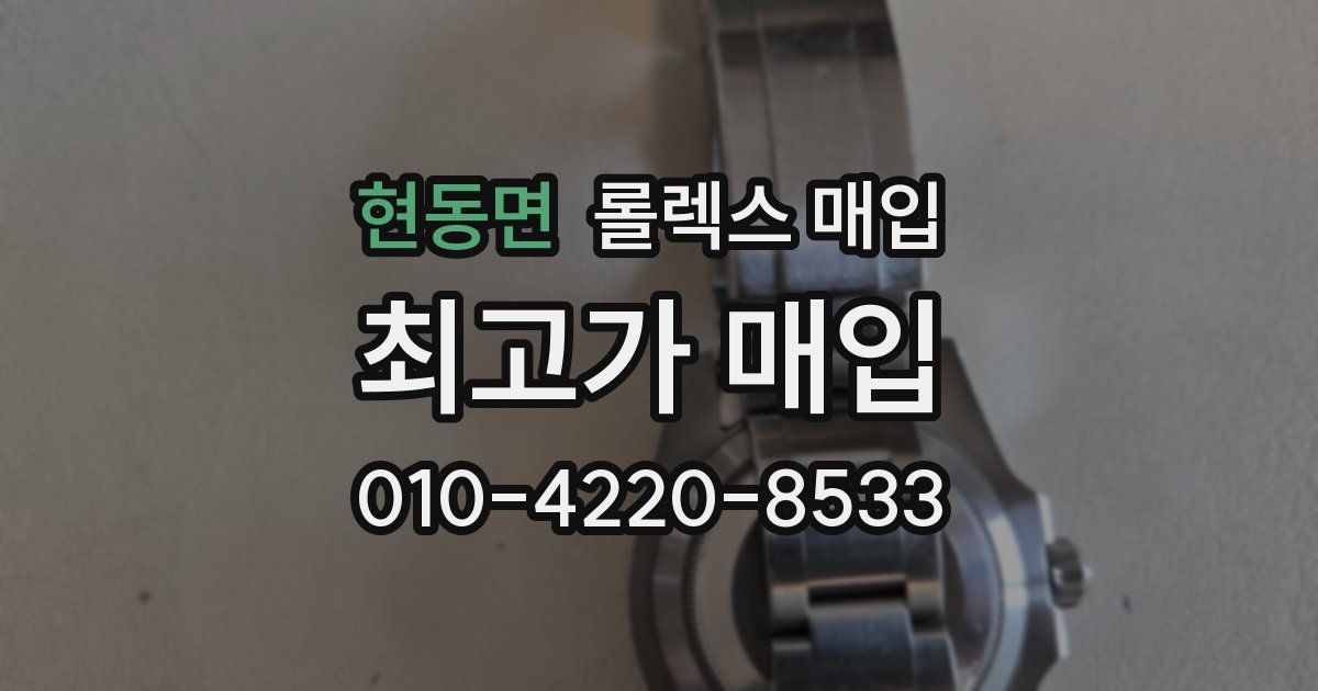 현동면 롤렉스 매입