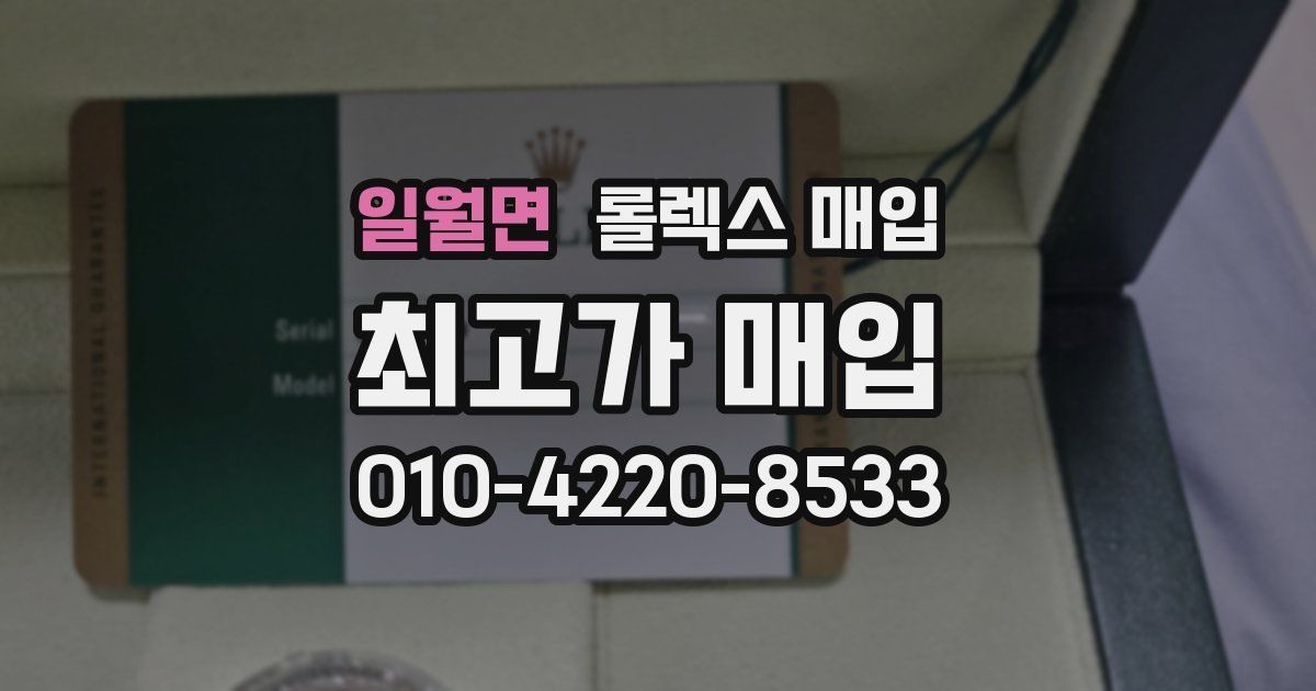 일월면 롤렉스 매입