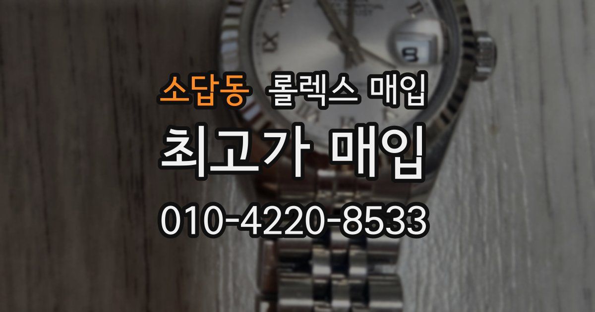 소답동 롤렉스 매입