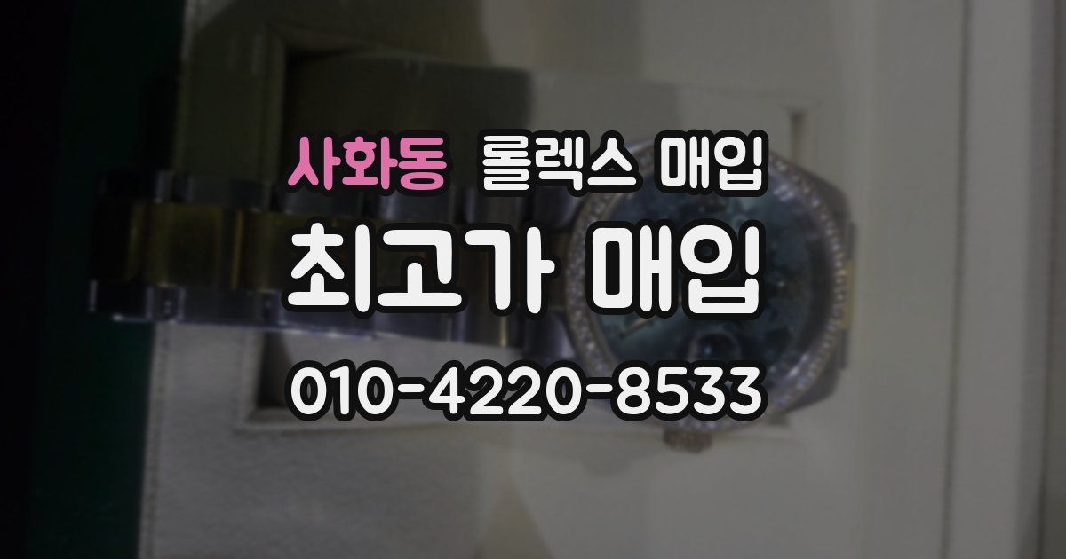 사화동 롤렉스 매입