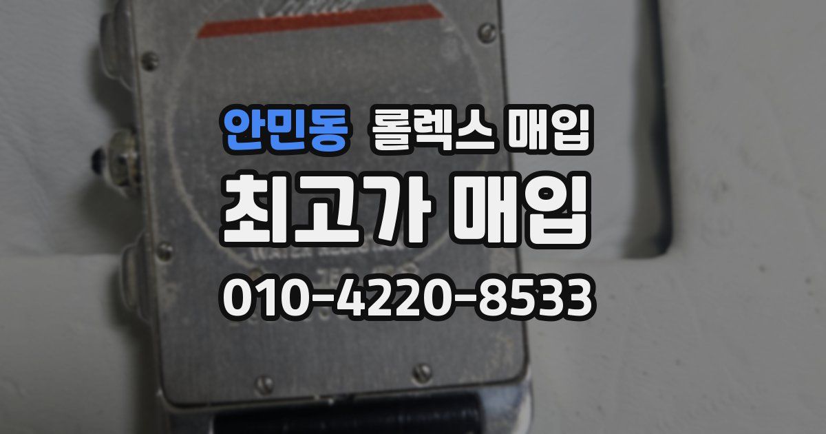 안민동 롤렉스 매입