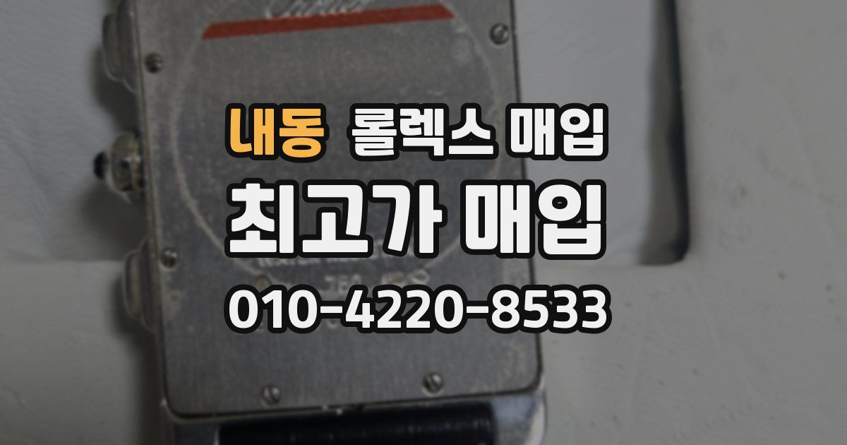 내동 롤렉스 매입