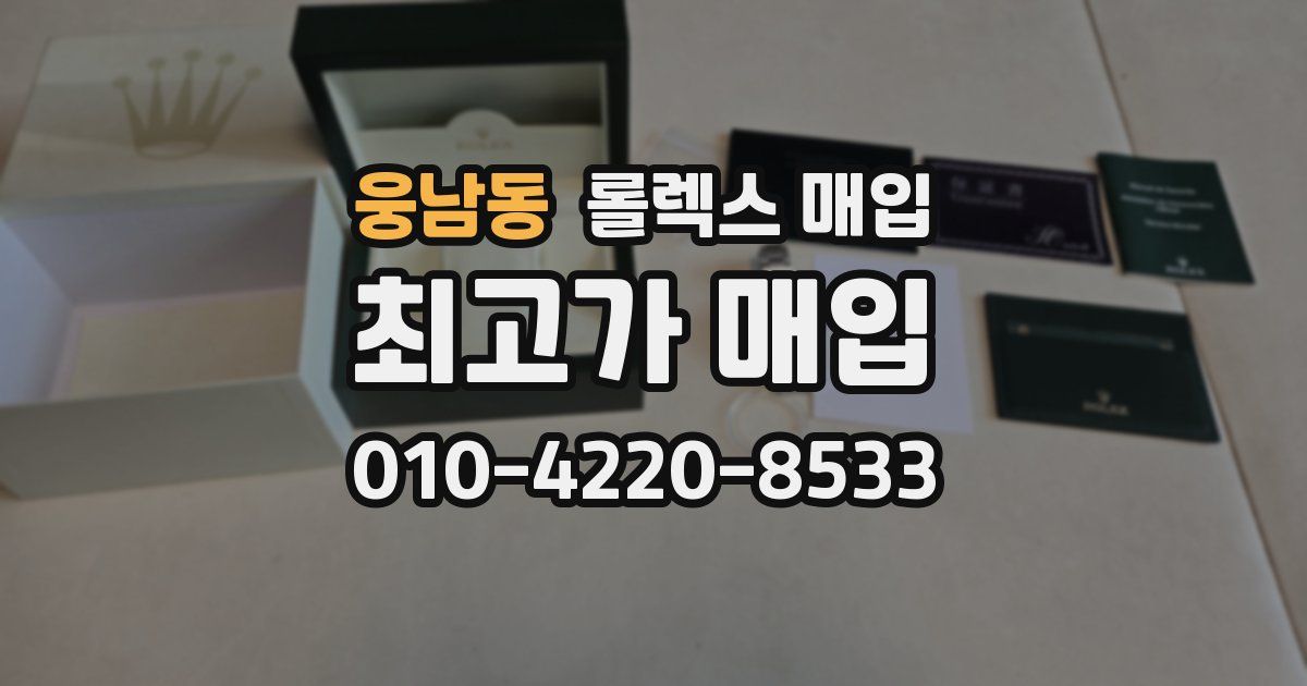 웅남동 롤렉스 매입