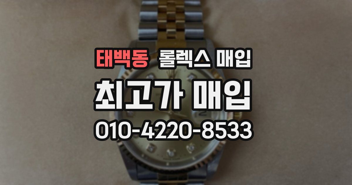 태백동 롤렉스 매입
