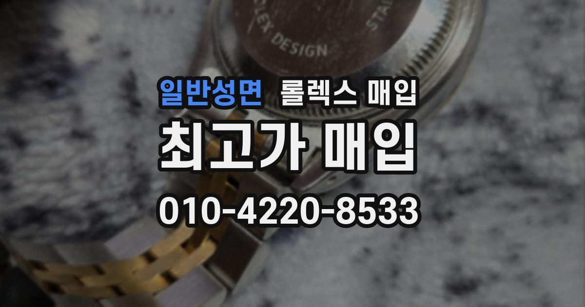 일반성면 롤렉스 매입