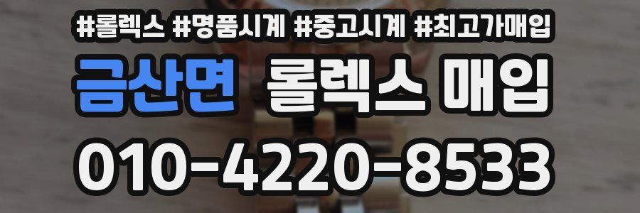 금산면 롤렉스 매입