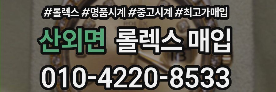 산외면 롤렉스 매입