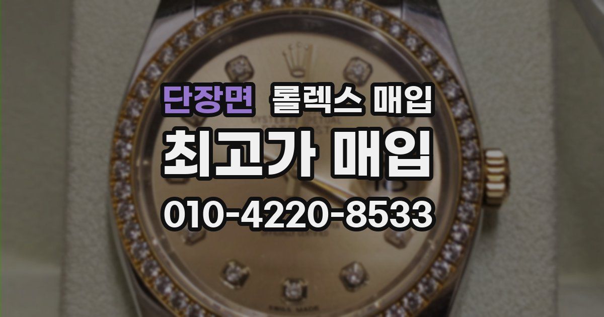 단장면 롤렉스 매입