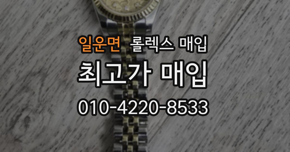 일운면 롤렉스 매입