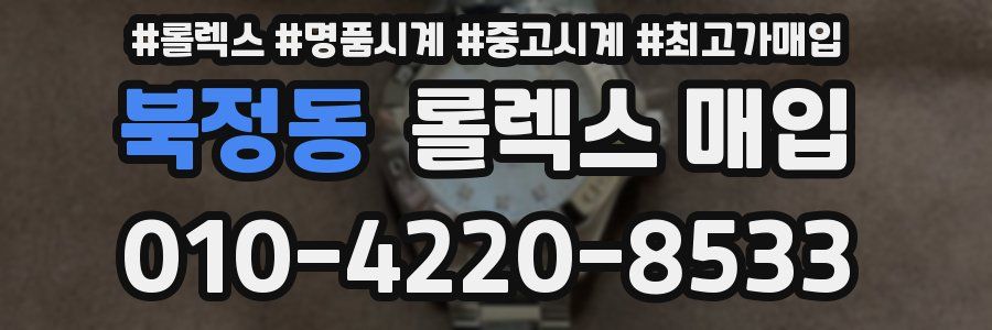 북정동 롤렉스 매입