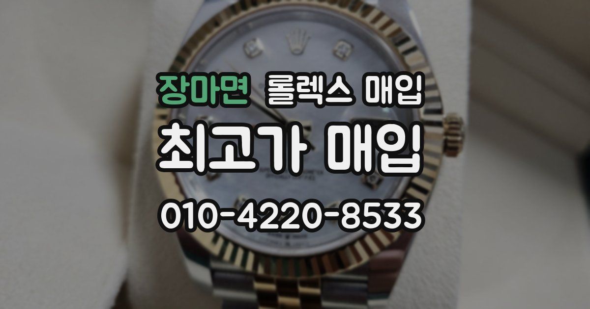 장마면 롤렉스 매입