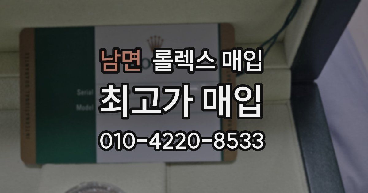남면 롤렉스 매입