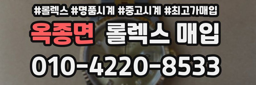 옥종면 롤렉스 매입