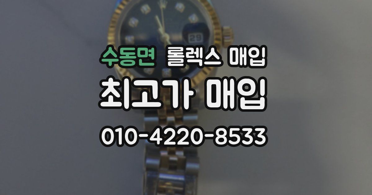 수동면 롤렉스 매입