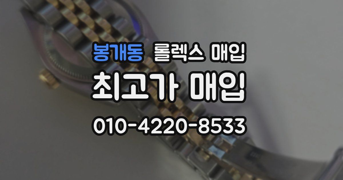 봉개동 롤렉스 매입