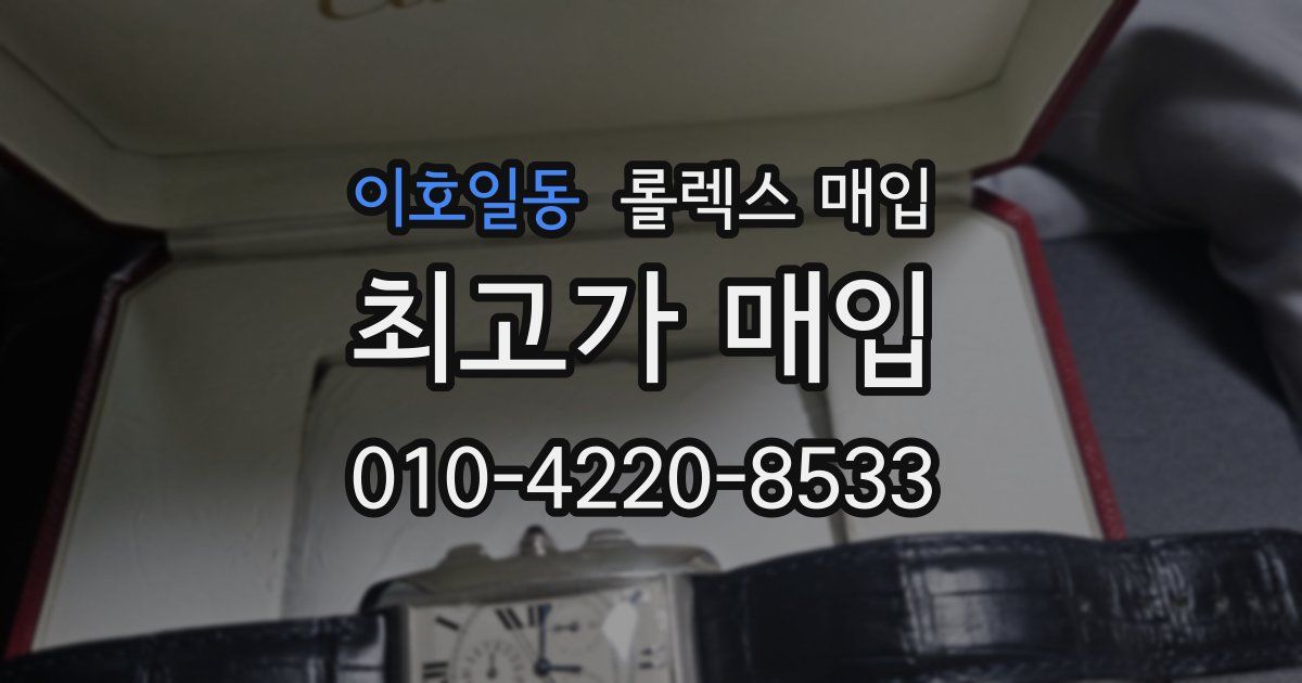 이호일동 롤렉스 매입