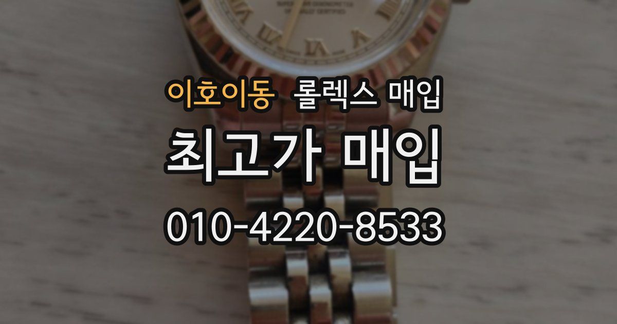이호이동 롤렉스 매입