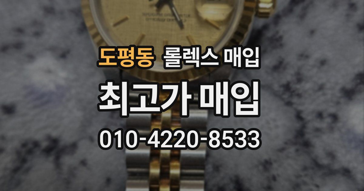 도평동 롤렉스 매입