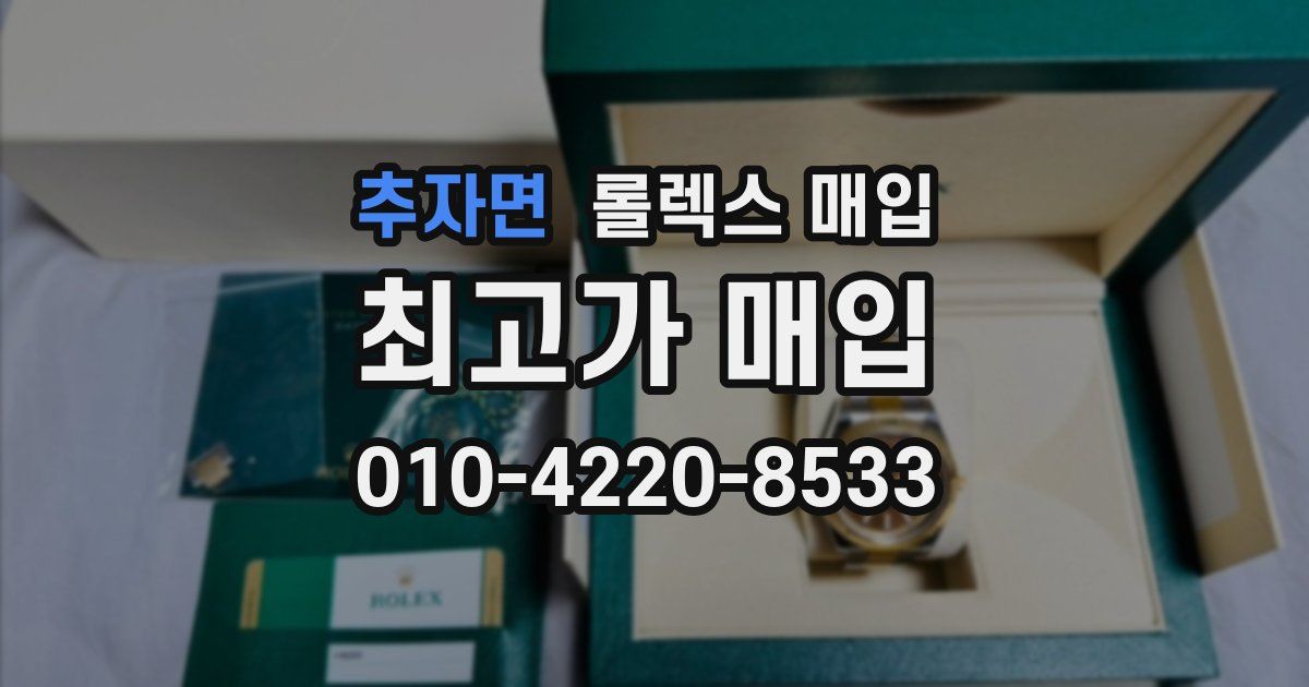 추자면 롤렉스 매입
