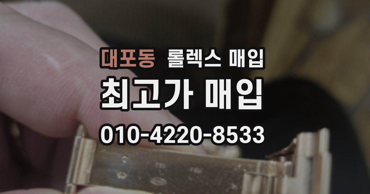 대포동 롤렉스 매입