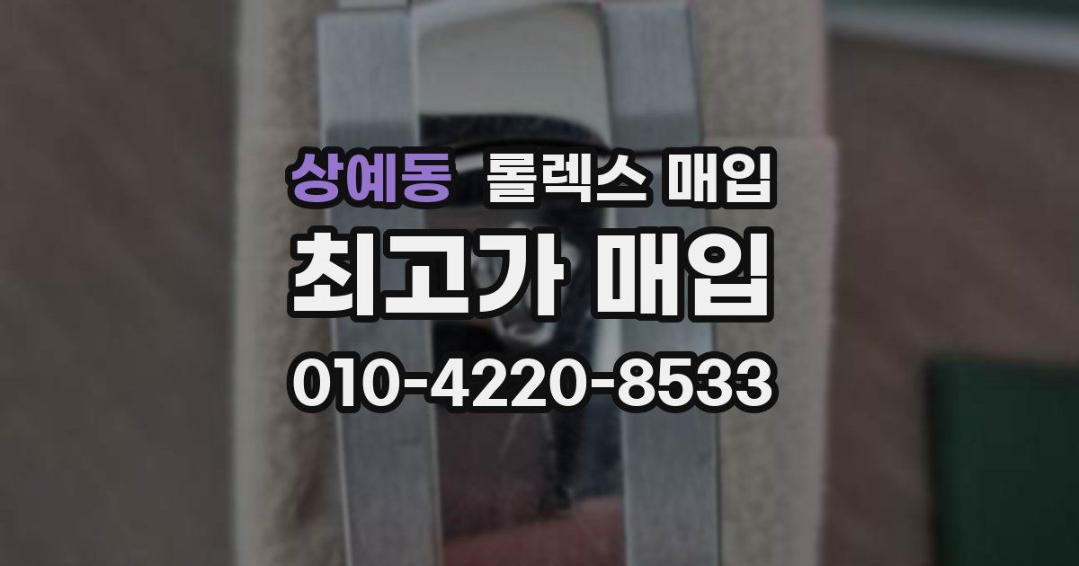 상예동 롤렉스 매입