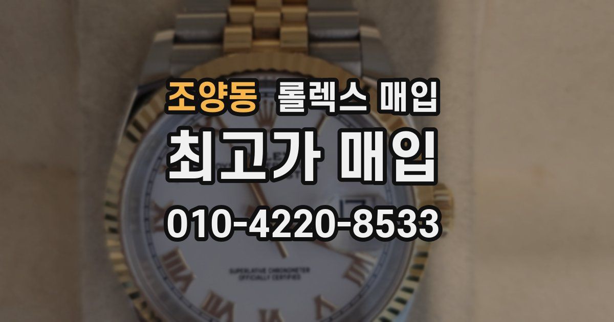조양동 롤렉스 매입