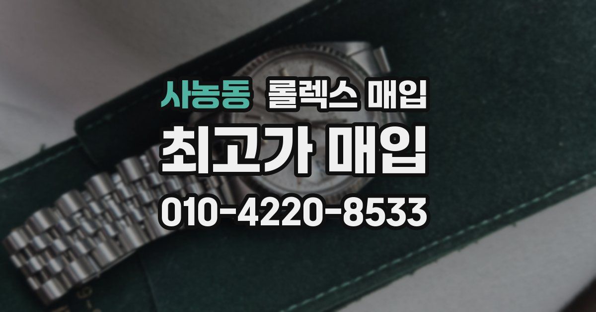 사농동 롤렉스 매입