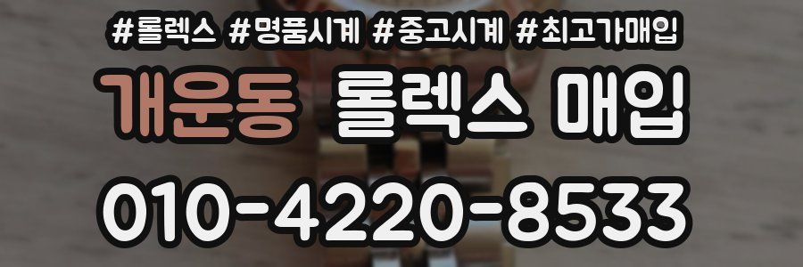 개운동 롤렉스 매입