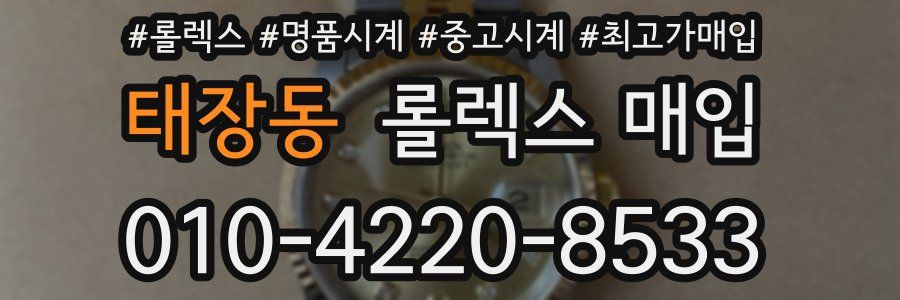 태장동 롤렉스 매입