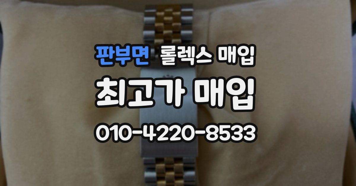 판부면 롤렉스 매입