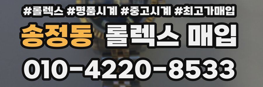 송정동 롤렉스 매입