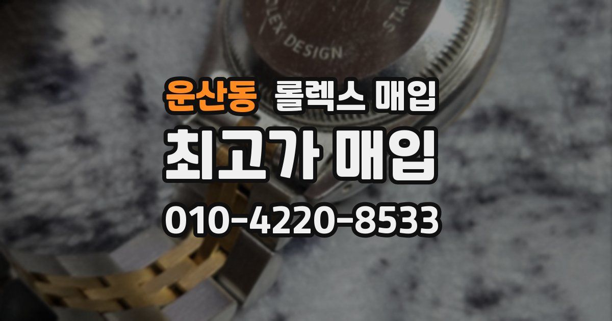 운산동 롤렉스 매입