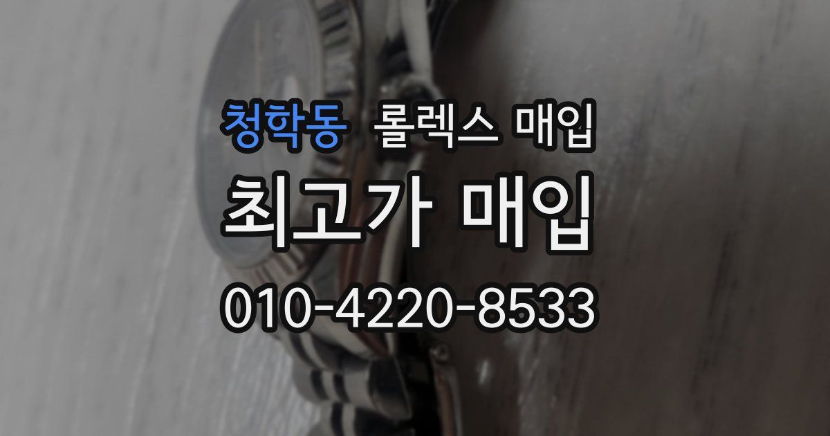 청학동 롤렉스 매입