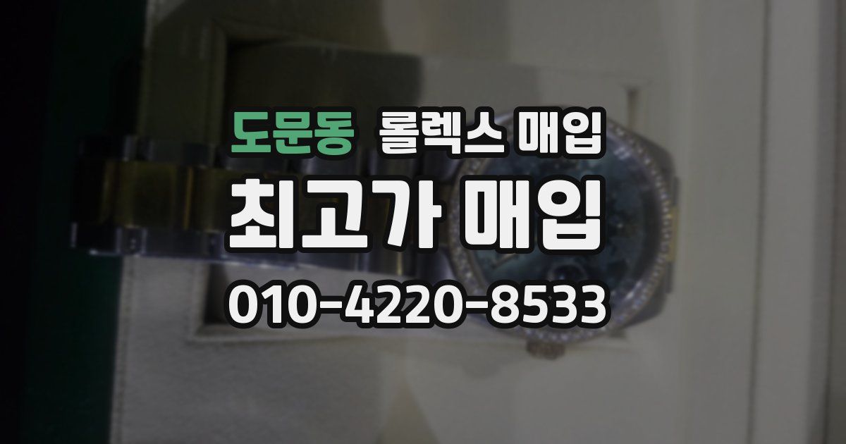 도문동 롤렉스 매입
