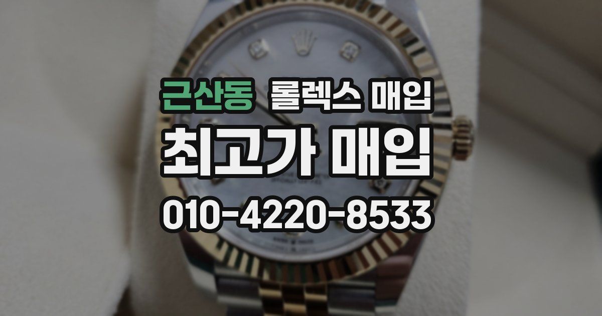 근산동 롤렉스 매입