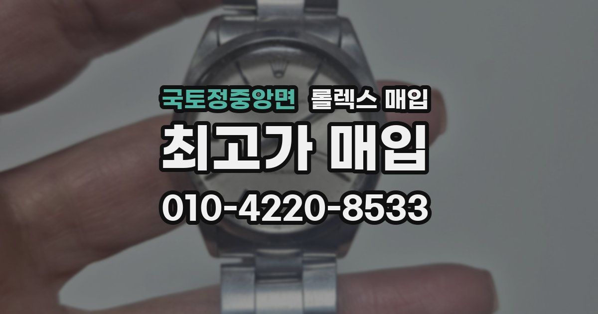 국토정중앙면 롤렉스 매입
