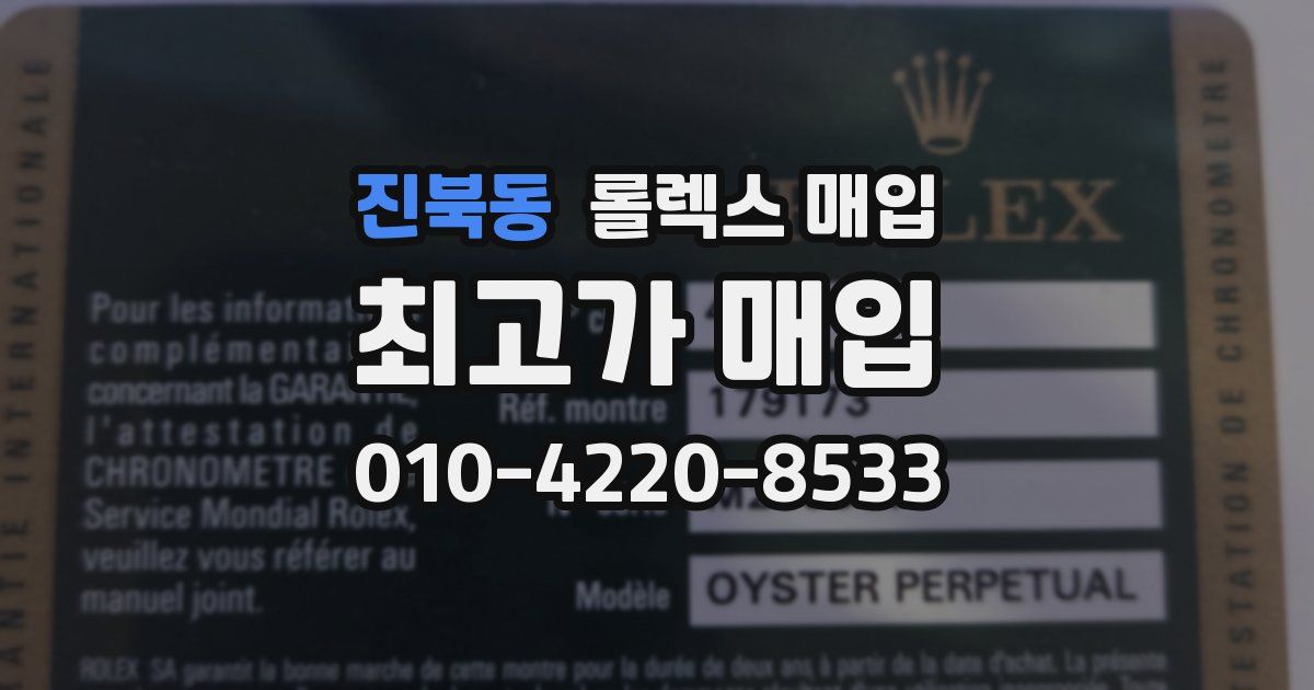 진북동 롤렉스 매입