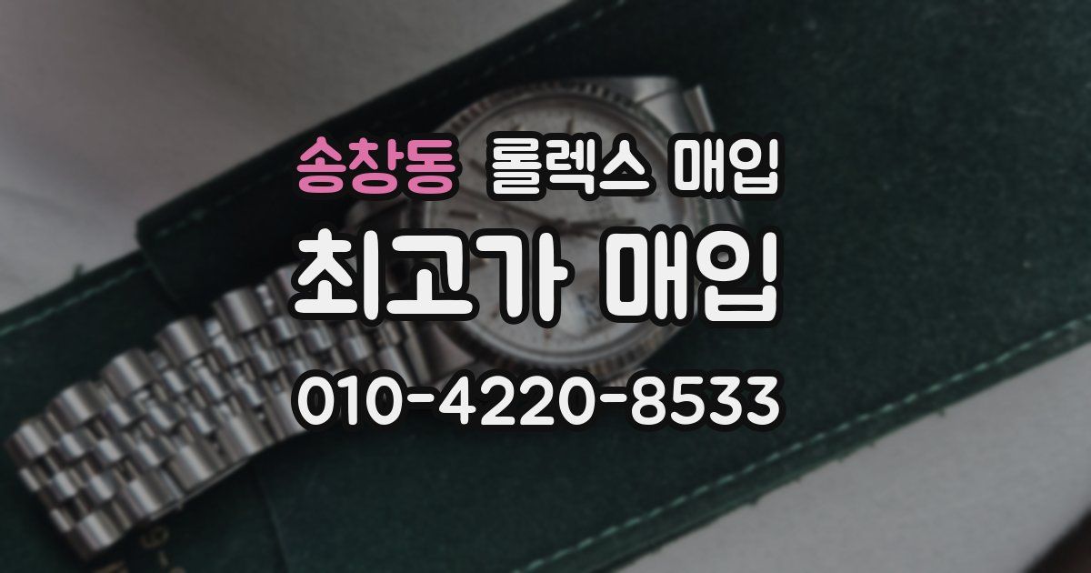 송창동 롤렉스 매입