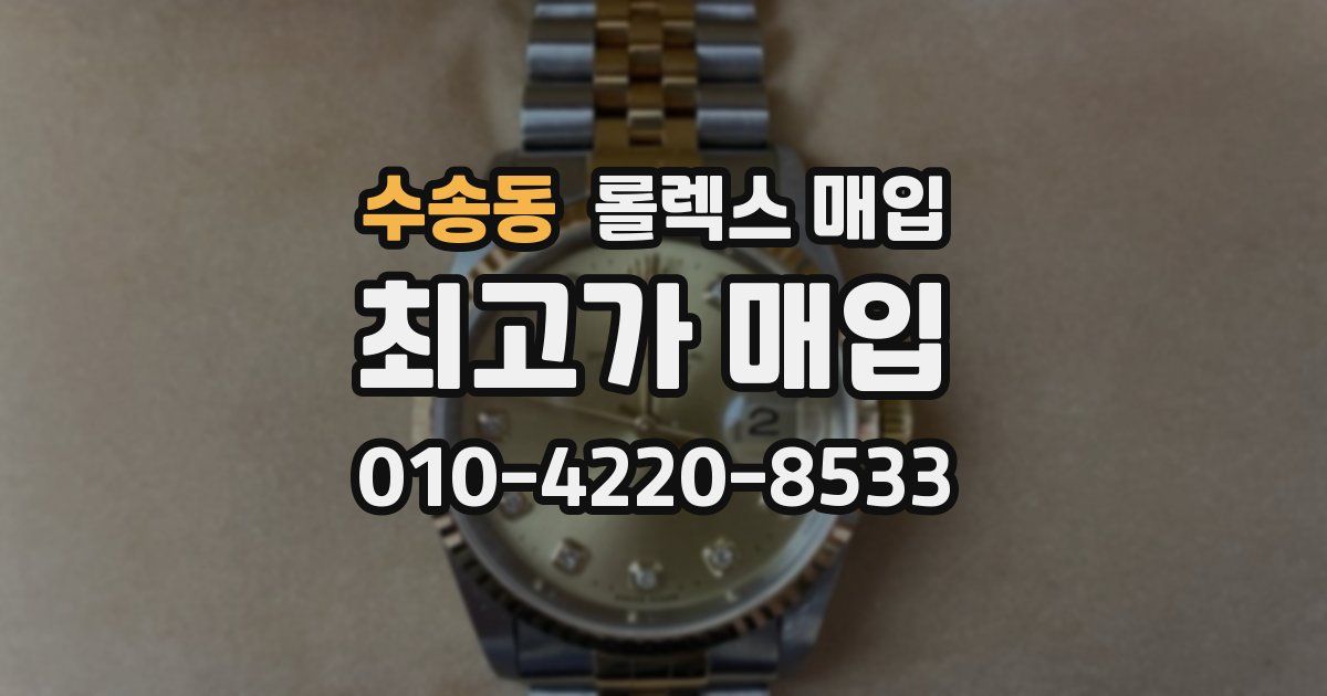 수송동 롤렉스 매입