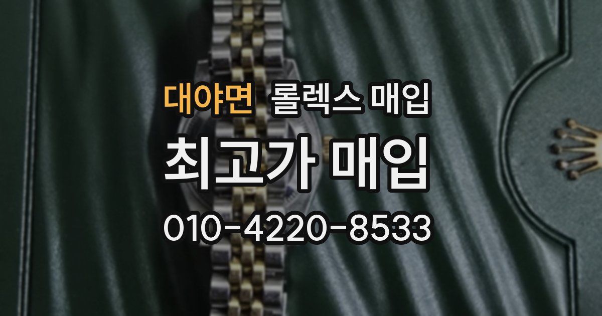 대야면 롤렉스 매입