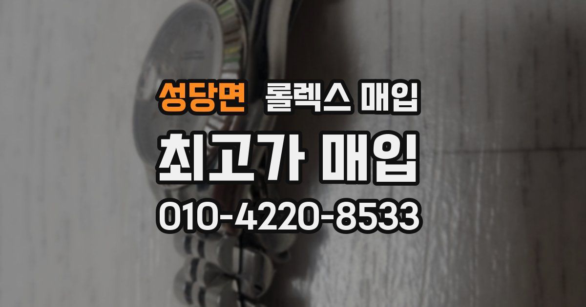 성당면 롤렉스 매입